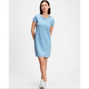 Gap T Shirt Dress Short Sleeve Blue Cotton Size M NEW